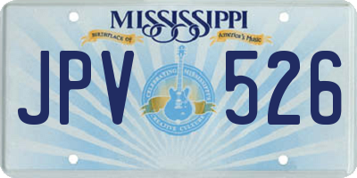 MS license plate JPV526