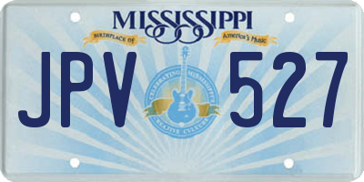 MS license plate JPV527