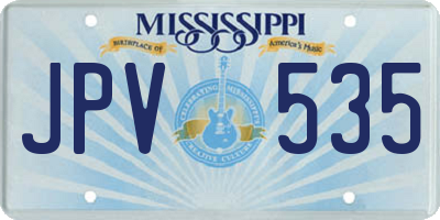 MS license plate JPV535