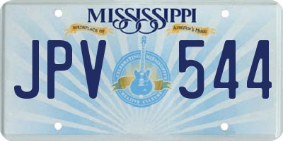 MS license plate JPV544