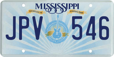 MS license plate JPV546