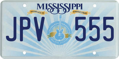 MS license plate JPV555
