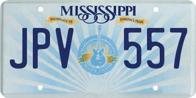 MS license plate JPV557