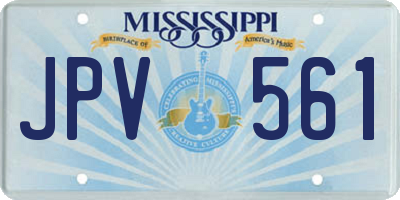 MS license plate JPV561