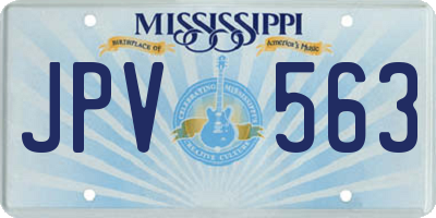 MS license plate JPV563