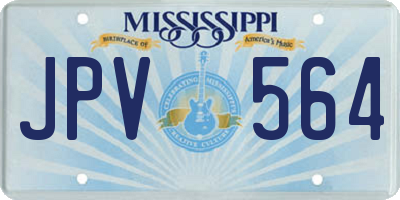 MS license plate JPV564