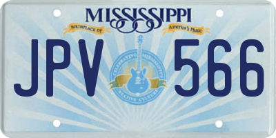 MS license plate JPV566
