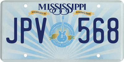 MS license plate JPV568
