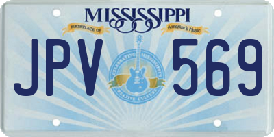MS license plate JPV569