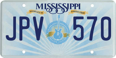 MS license plate JPV570