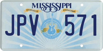 MS license plate JPV571