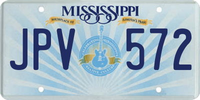 MS license plate JPV572