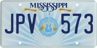 MS license plate JPV573