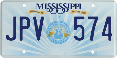 MS license plate JPV574