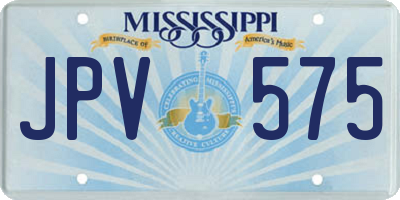 MS license plate JPV575