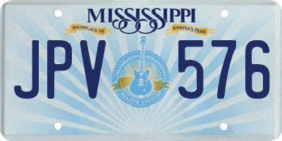 MS license plate JPV576