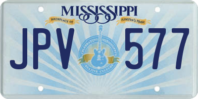 MS license plate JPV577