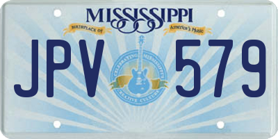 MS license plate JPV579