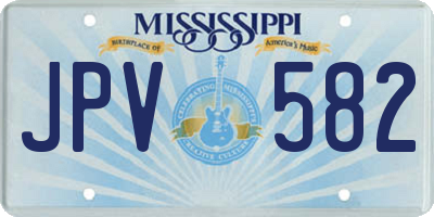 MS license plate JPV582