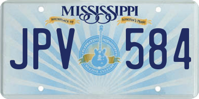 MS license plate JPV584