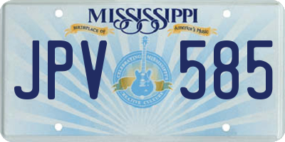 MS license plate JPV585