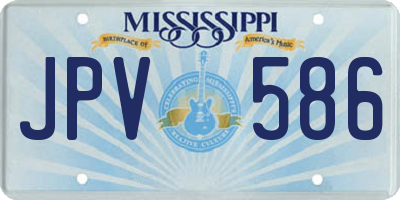 MS license plate JPV586