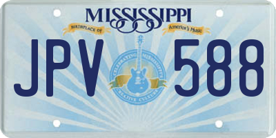 MS license plate JPV588