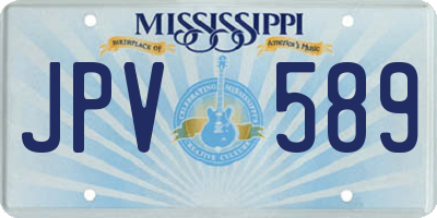 MS license plate JPV589
