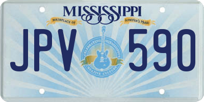 MS license plate JPV590