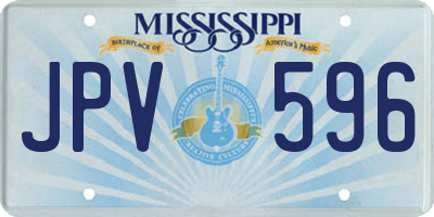 MS license plate JPV596