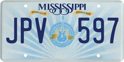 MS license plate JPV597