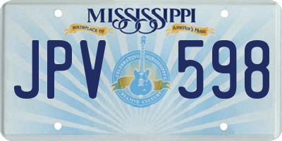 MS license plate JPV598