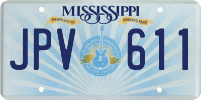 MS license plate JPV611