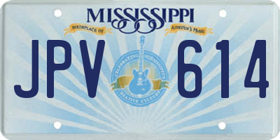 MS license plate JPV614