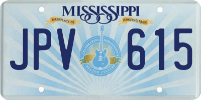 MS license plate JPV615