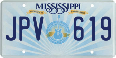 MS license plate JPV619
