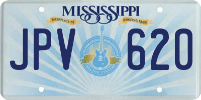 MS license plate JPV620