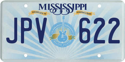 MS license plate JPV622