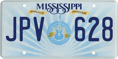 MS license plate JPV628