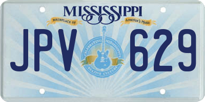 MS license plate JPV629