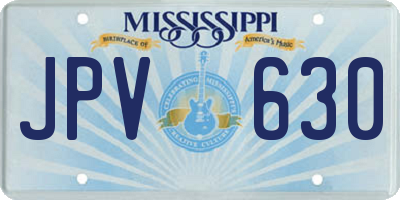 MS license plate JPV630