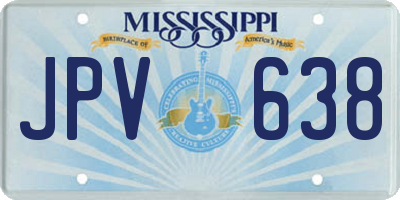 MS license plate JPV638