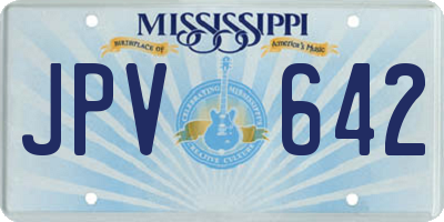 MS license plate JPV642