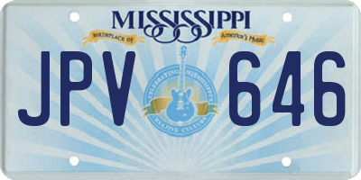 MS license plate JPV646