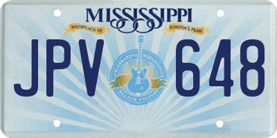 MS license plate JPV648