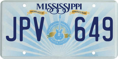 MS license plate JPV649