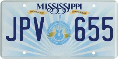 MS license plate JPV655