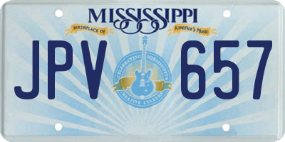 MS license plate JPV657