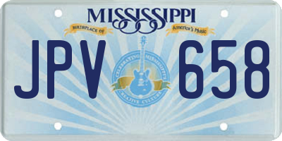 MS license plate JPV658