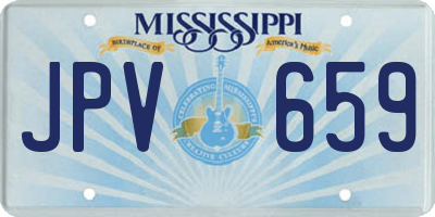 MS license plate JPV659